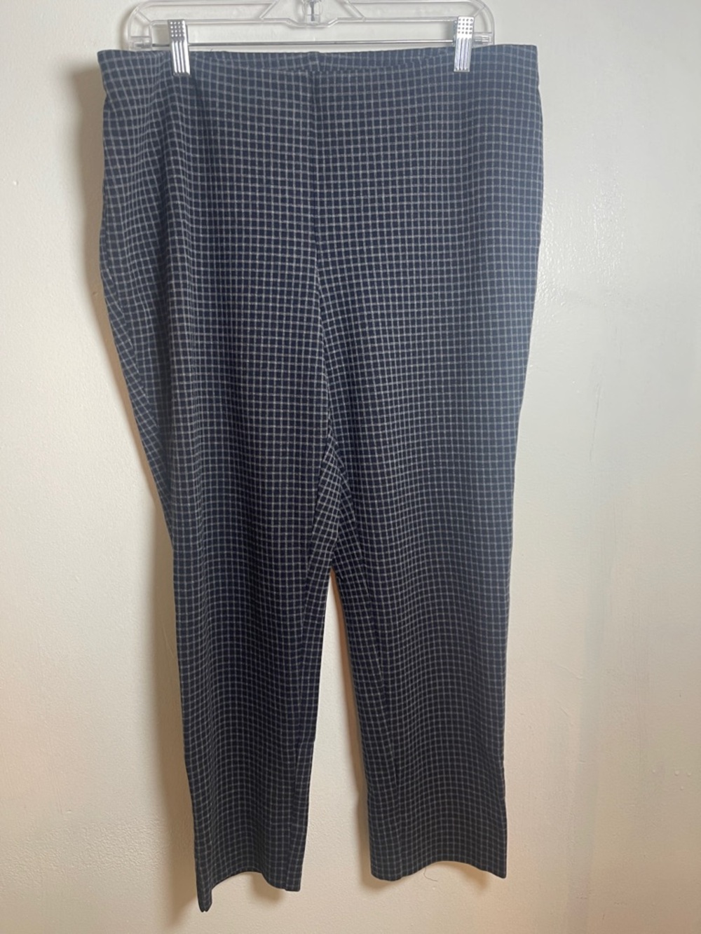 J. Jill Black Windowpane Stretch Leggings Size: L Petite